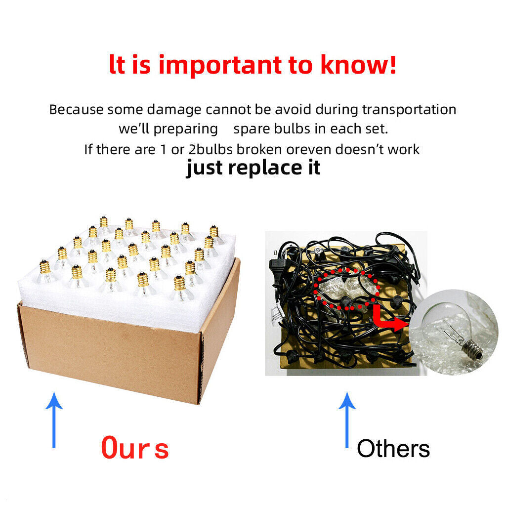 Outdoor Fairy Lights with G40 Bulbs