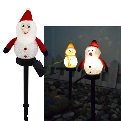Outdoor Solar LED Snowman Garden Lamp