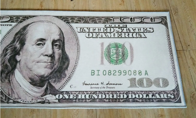 US Dollar Rug Machine-Woven Long Mat