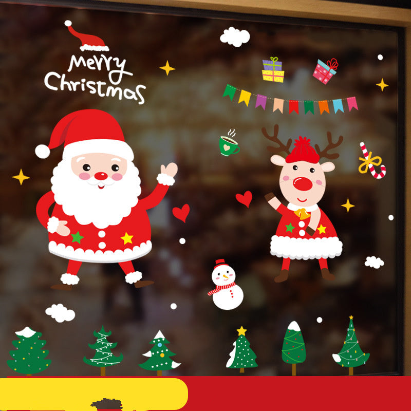 Festive Christmas Ornament Window Stickers
