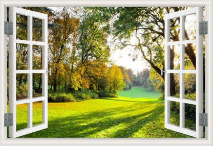 Peel-and-Stick 3D Window Wall Mural