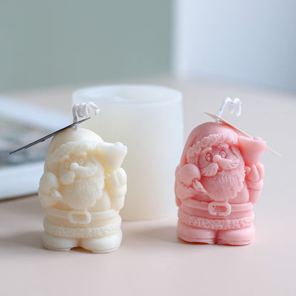 Christmas Santa Candle Silicone Mold