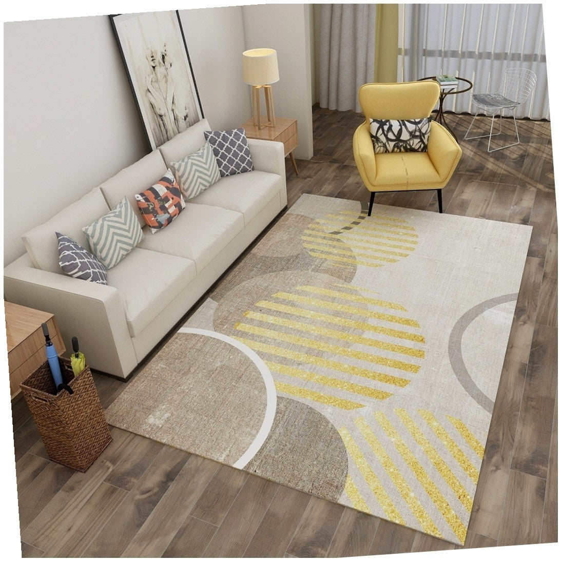 Durable Living Room Carpet Area Rug
