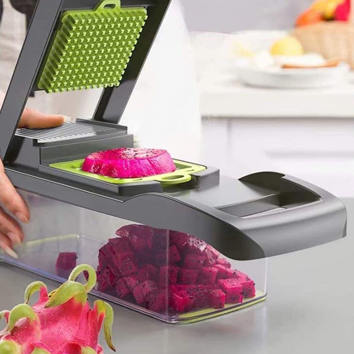 15-in-1 Vegetable Slicer Chopper with Stainless Steel Blades