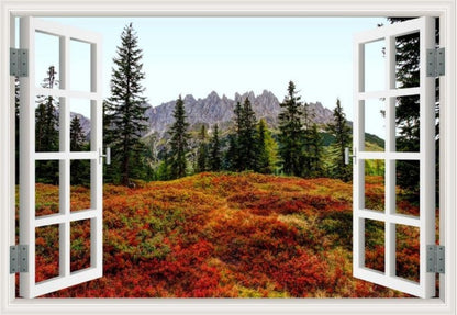 Peel-and-Stick 3D Window Wall Mural