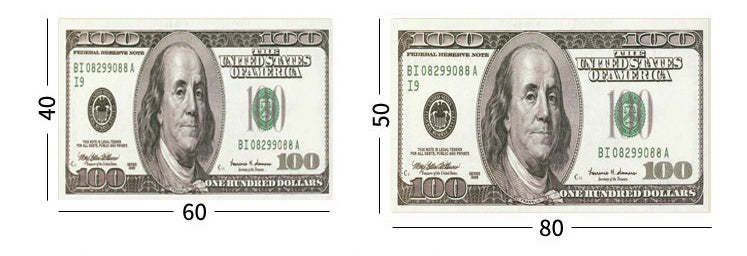 US Dollar Rug Machine-Woven Long Mat