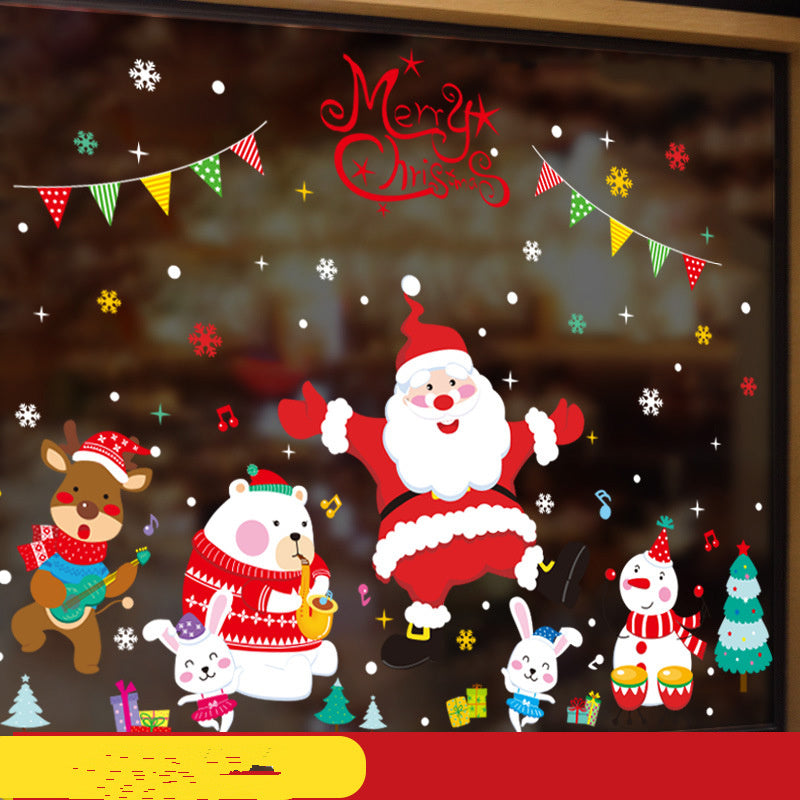 Festive Christmas Ornament Window Stickers