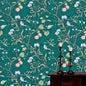Retro Chinese Style Flower And Bird Wallpaper Self-adhesive Pastoral Bedroom