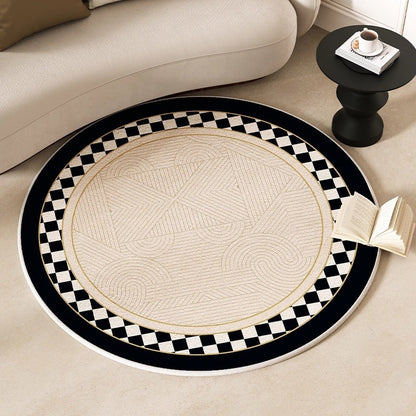 Cashmere-like Round Carpet Decoration Entrance Carpet