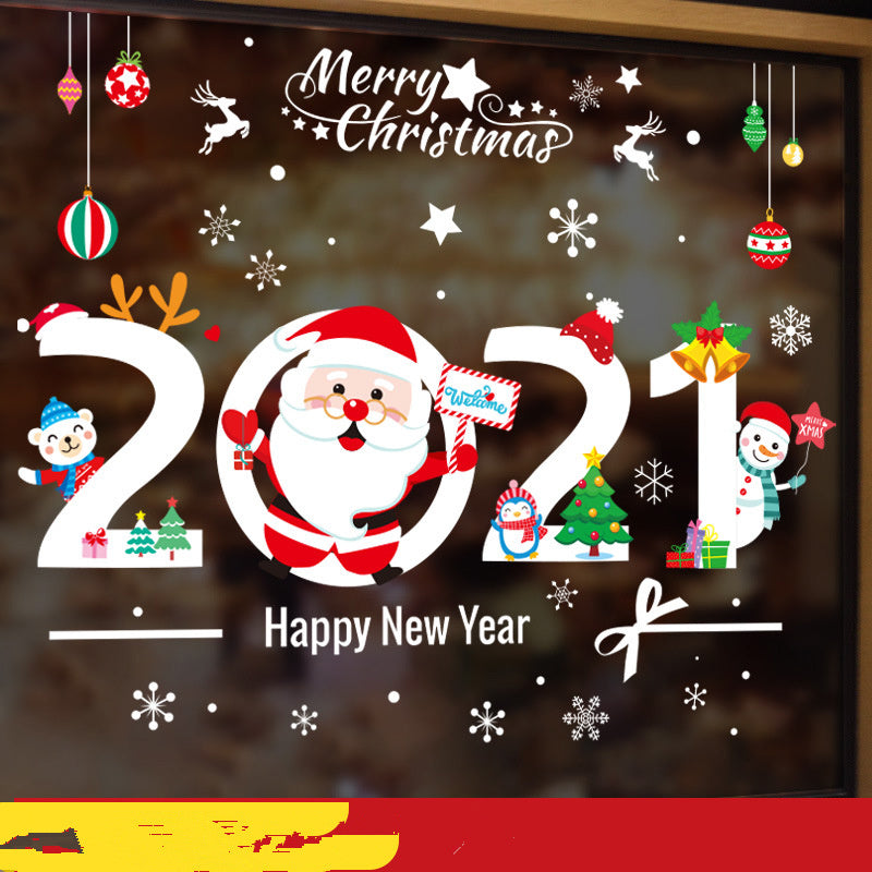 Festive Christmas Ornament Window Stickers