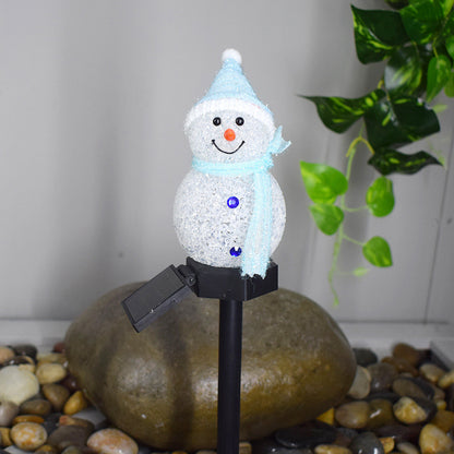 Outdoor Solar LED Snowman Garden Lamp