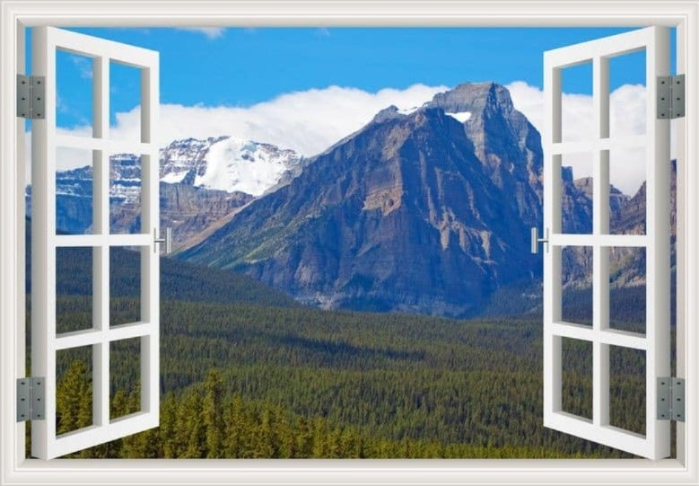 Peel-and-Stick 3D Window Wall Mural