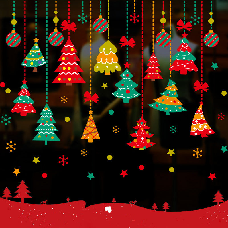 Festive Christmas Ornament Window Stickers