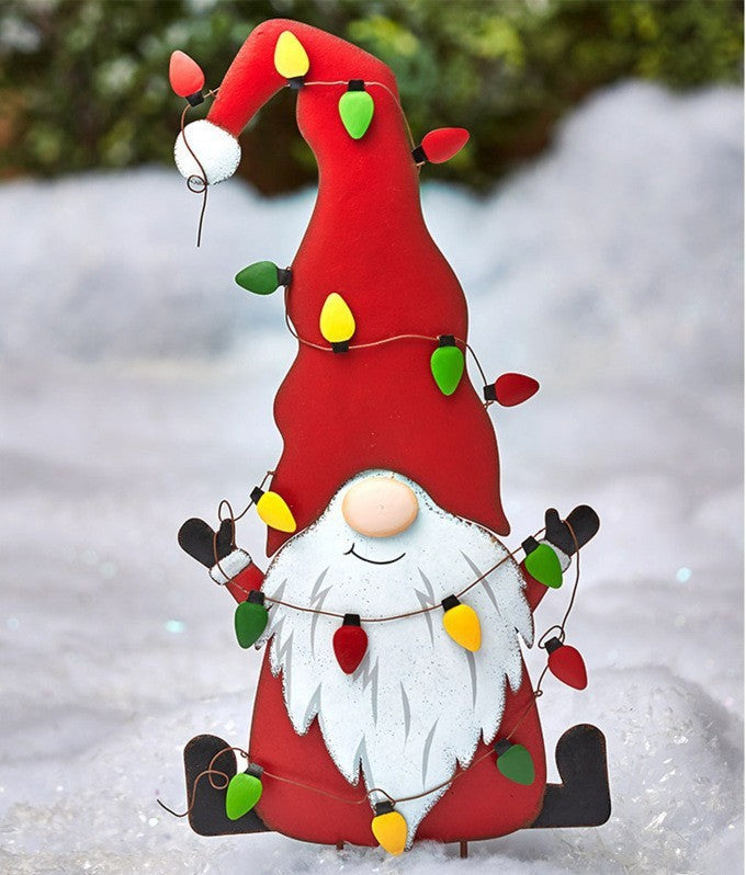 Christmas Standing Old Man Metal Decoration