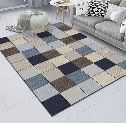 Blended Pattern Machine-Woven Rug for Home