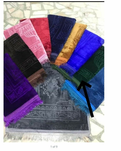 Soft Embossed Prayer Rug Solid Color