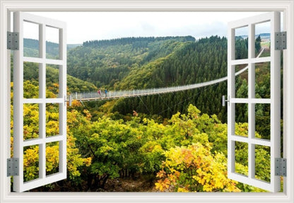 Peel-and-Stick 3D Window Wall Mural
