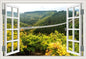 Peel-and-Stick 3D Window Wall Mural