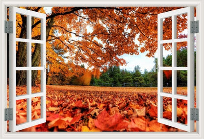 Peel-and-Stick 3D Window Wall Mural