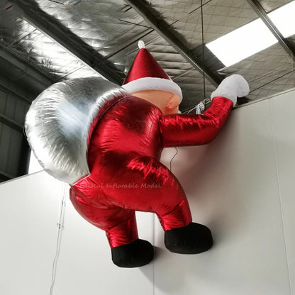 Christmas Inflatable Climbing Wall Santa Decoration