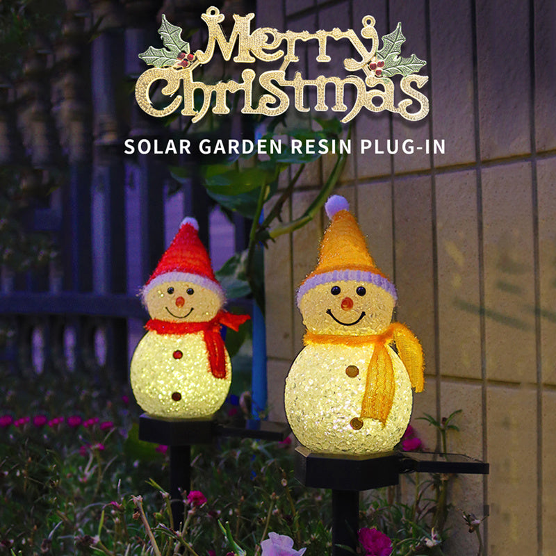 Outdoor Solar LED Snowman Garden Lamp