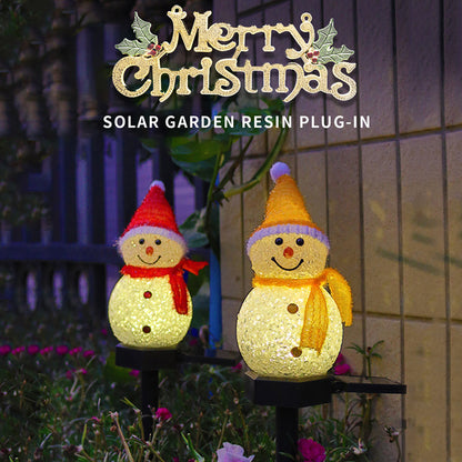 Outdoor Solar LED Snowman Garden Lamp