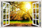 Peel-and-Stick 3D Window Wall Mural