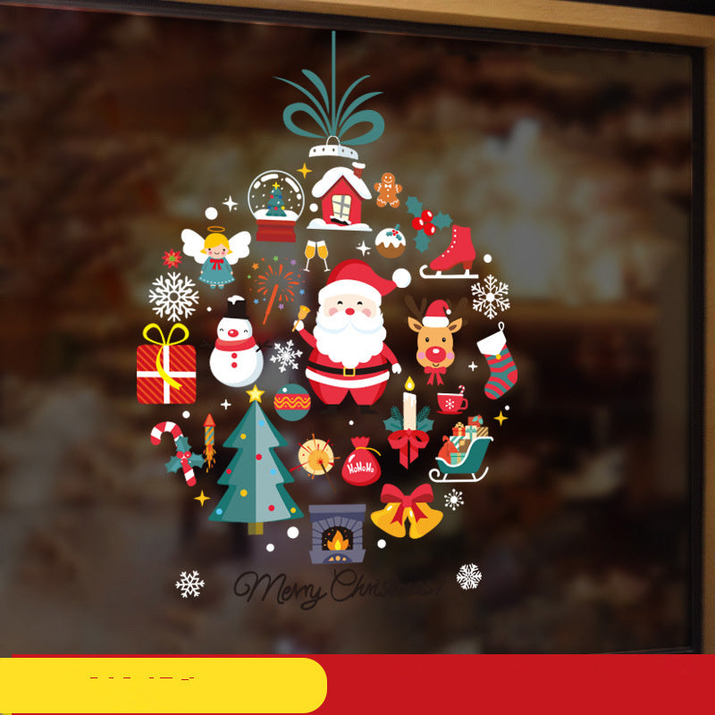 Festive Christmas Ornament Window Stickers