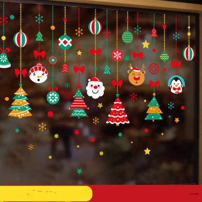 Festive Christmas Ornament Window Stickers