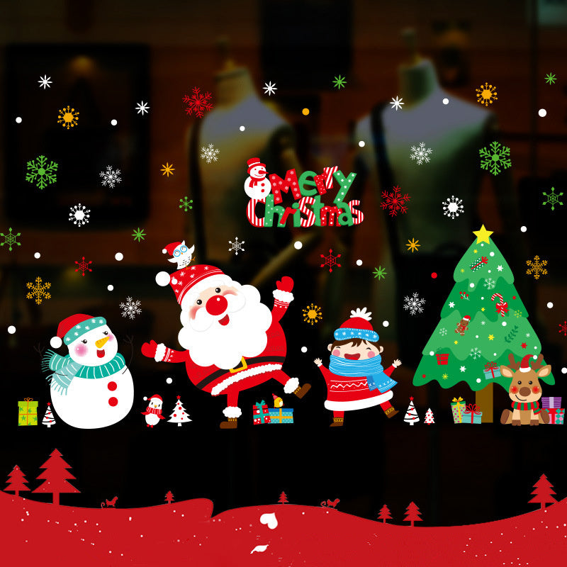 Festive Christmas Ornament Window Stickers