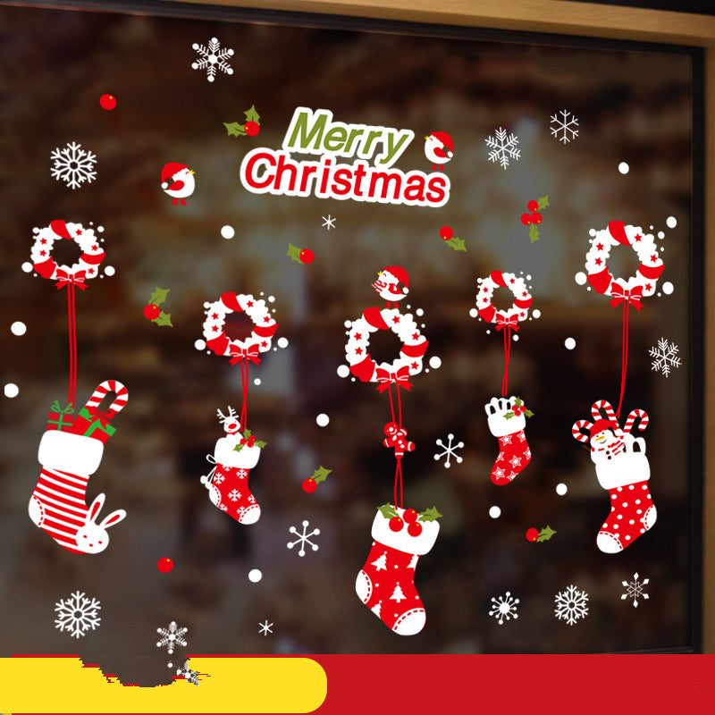 Festive Christmas Ornament Window Stickers