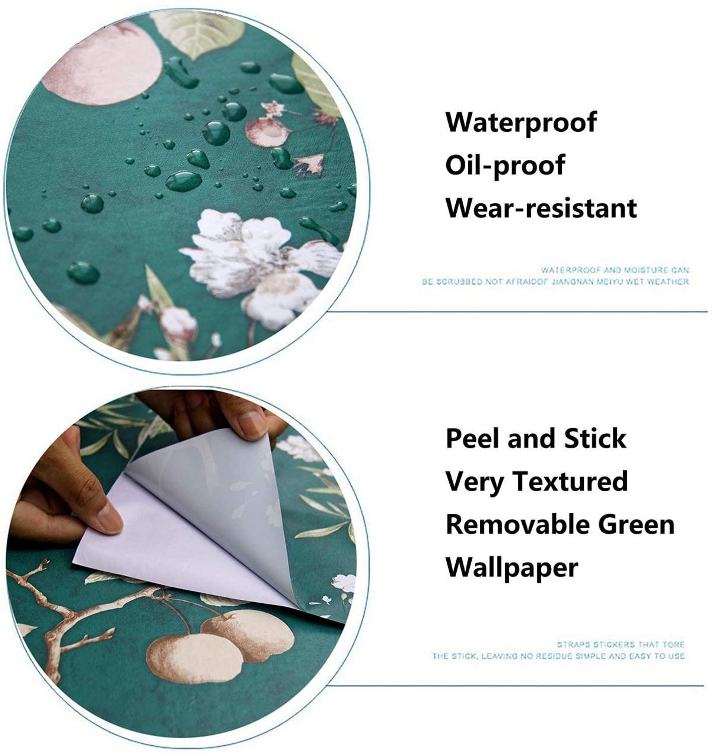 Retro Chinese Style Flower And Bird Wallpaper Self-adhesive Pastoral Bedroom