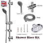 Stainless Steel Slider Rail Shower Riser Kit