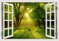 Peel-and-Stick 3D Window Wall Mural