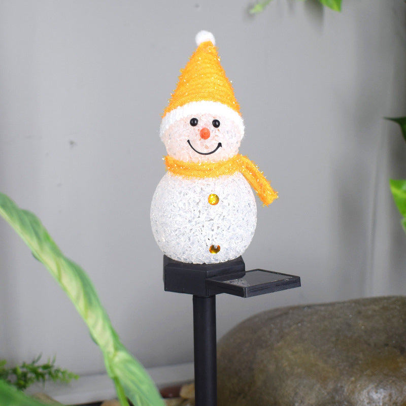 Outdoor Solar LED Snowman Garden Lamp