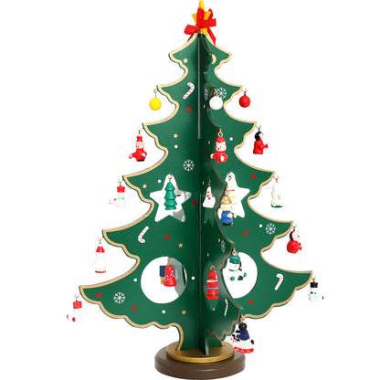 Creative Wooden Christmas Tree Desktop Decoration