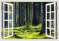Peel-and-Stick 3D Window Wall Mural