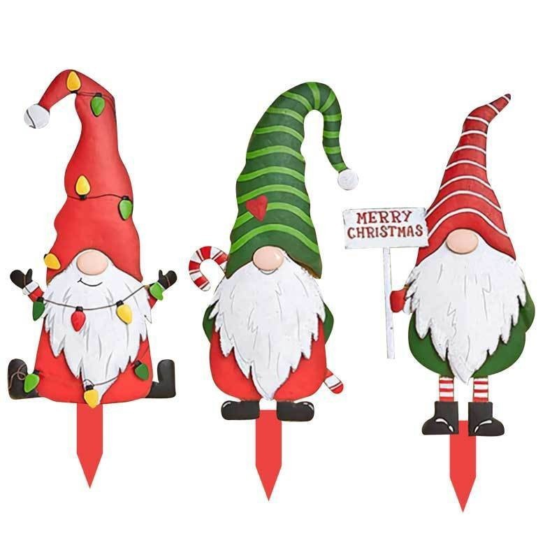 Christmas Standing Old Man Metal Decoration