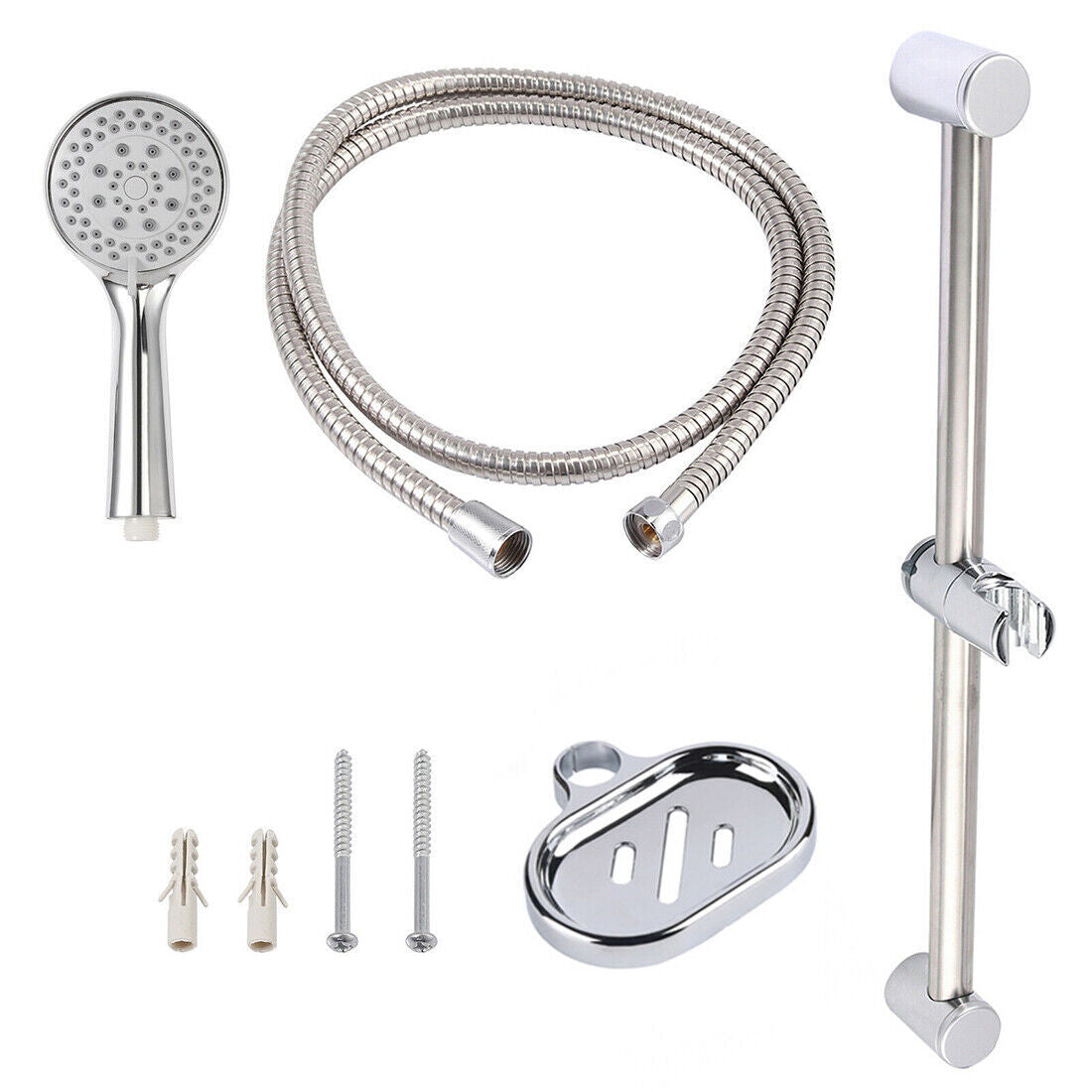 Stainless Steel Slider Rail Shower Riser Kit