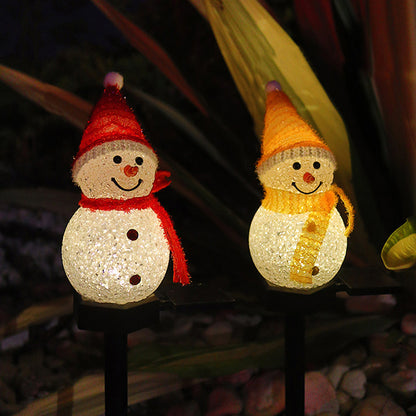Outdoor Solar LED Snowman Garden Lamp